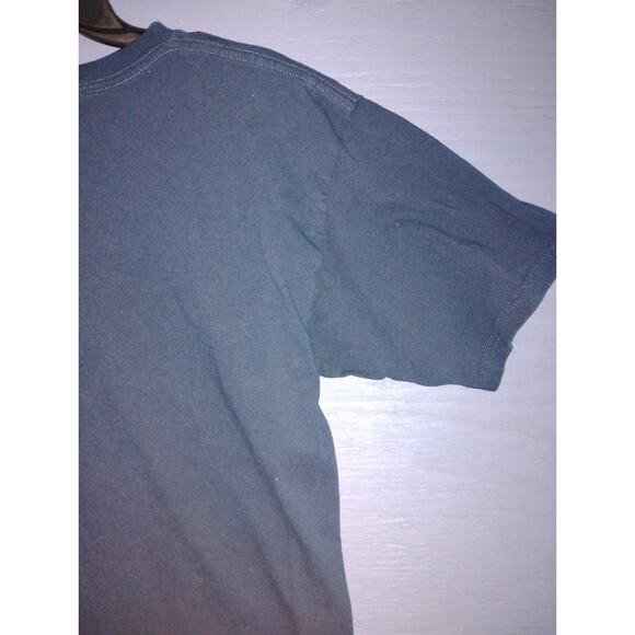 Vans Unisex Crew Neck Blue Lightly Used White Graphic Tee Shirt 100 Cotton - Picture 10 of 13